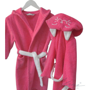 Детски халат микропамук Kitty Розово